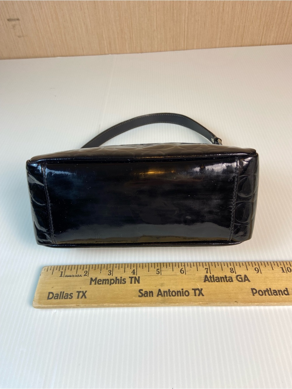 Coach Black Patent Leather Shoulder Bag - Picture 6 of 15